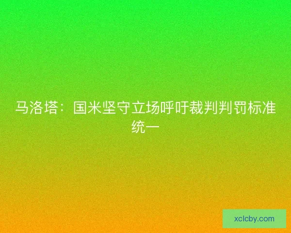 马洛塔:国米坚守立场呼吁裁判判罚标准统一 马洛塔:国米坚守立场呼吁裁判判罚标准统一