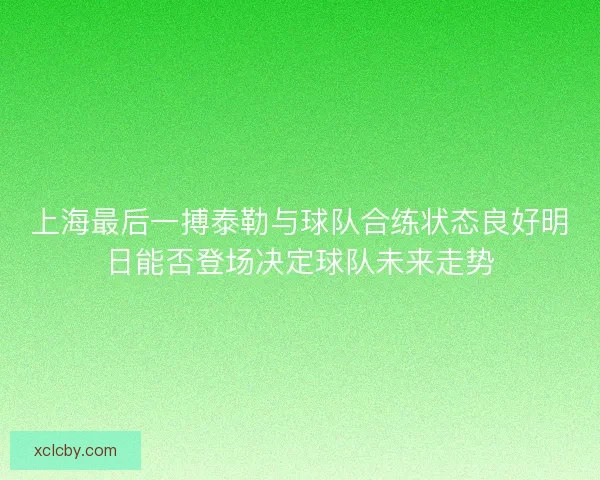 上海最后一搏泰勒与球队合练状态良好明日能否登场决定球队未来走势 上海最后一搏泰勒与球队合练状态良好明日能否登场决定球队未来走势
